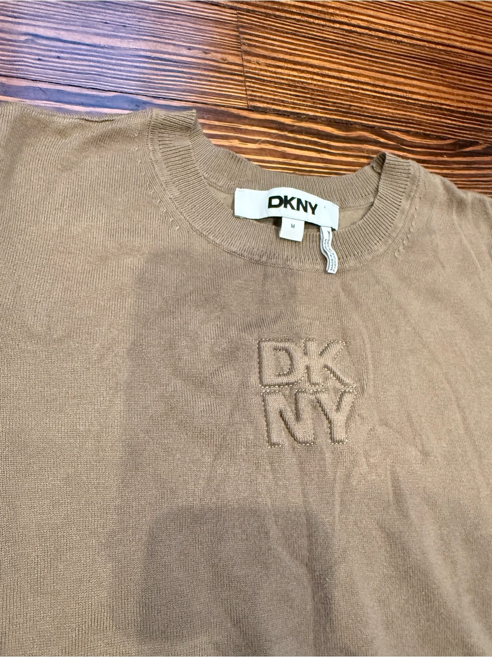 DKNY Crewneck Sweater in Camel